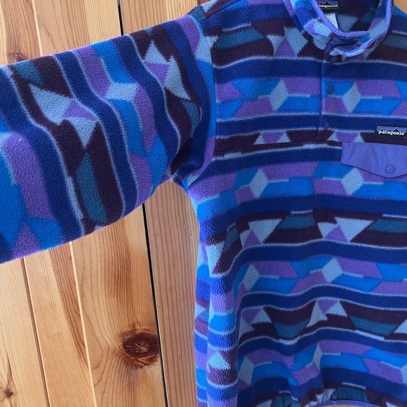 Patagonia Women's Medium Synchilla Snap-T Fleece Pullover Jacket Purple - Picture 4 of 6